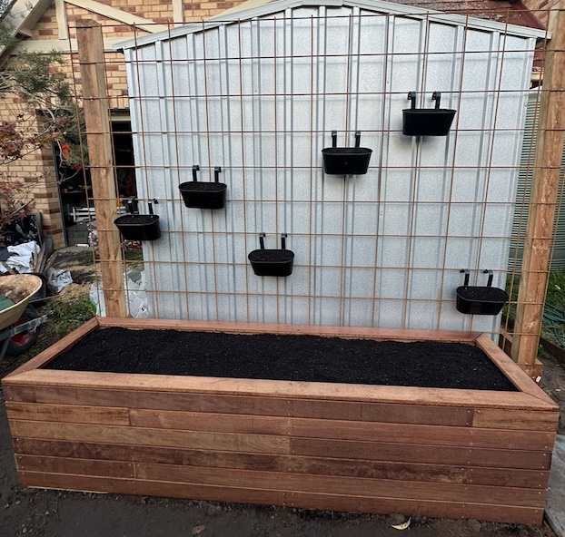 Planter box and screen